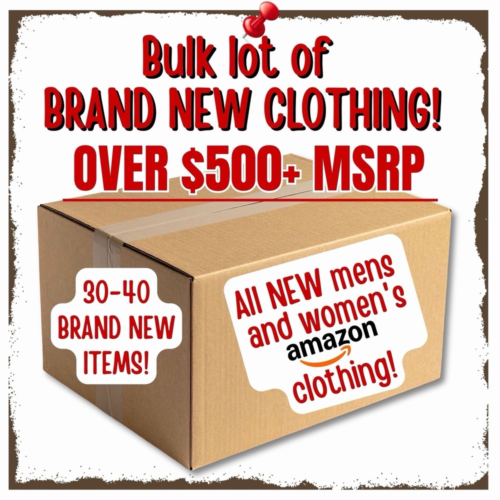 NEW! $500+ MSRP Bulk Women and Men‎ Mixed Clothing Amazon Reseller Wholesale Box